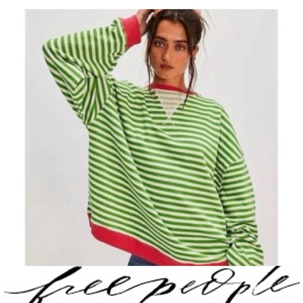 Free People Gorgeous Oversized Terry Sweatshirt ❤️ NWOT - Picture 8 of 11